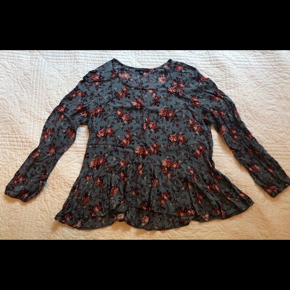 Floral American Eagle Blouse